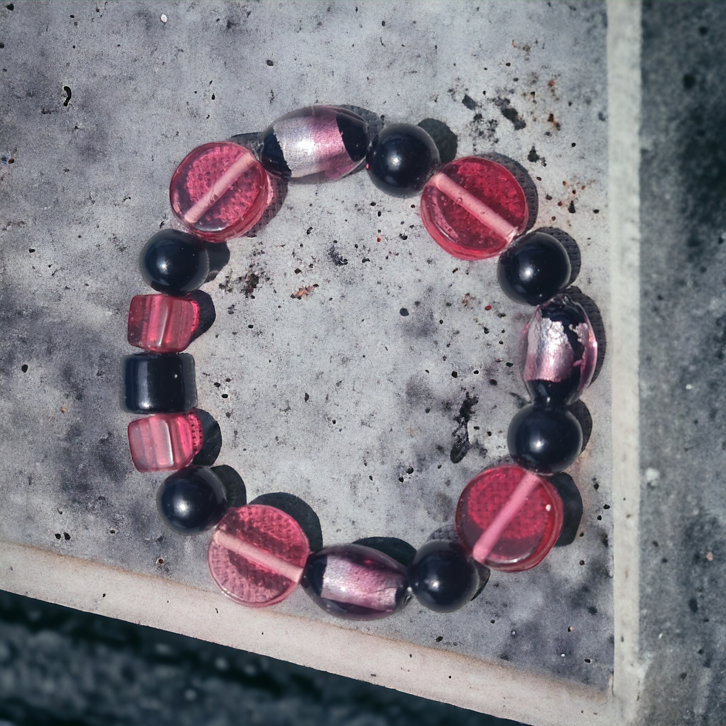 Black Onyx with a raspberry touch